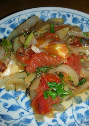 秋刀魚のトマたま炒め煮-レシピのメイン写真