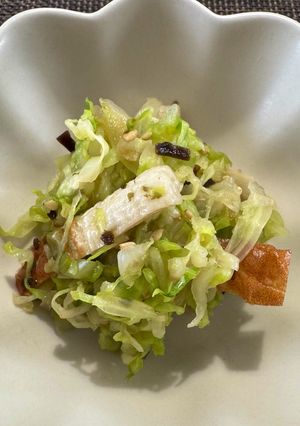 簡単レンジ♪キャベツとちくわの塩昆布あえ-レシピのメイン写真