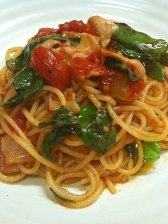 トマトとバジルのパスタ-レシピのメイン写真