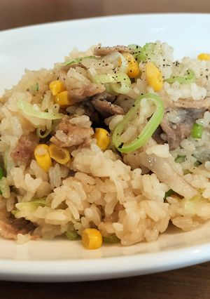 豚肉とコーンのピラフ QC-レシピのメイン写真