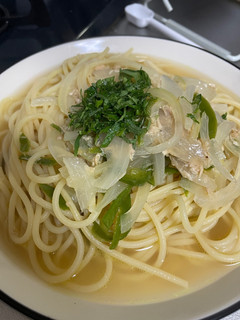 ツナと大葉のスープパスタ-レシピのメイン写真