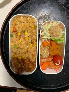全てレンジ簡単洋風酸辣味炒飯弁当-レシピのメイン写真