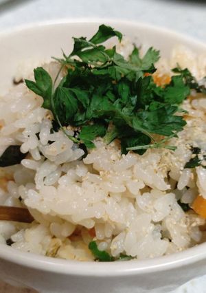 コジャレ炊込みご飯(塩焼鳥缶詰仕立て)-レシピのメイン写真