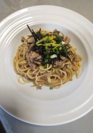 ツナと柚子のバター醤油スパゲティ-レシピのメイン写真