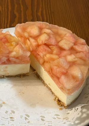 桃のレアチーズケーキ-レシピのメイン写真