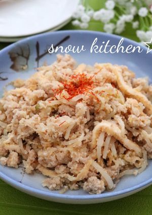 もやしと油揚げのそぼろ味噌炒め☆-レシピのメイン写真