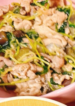 豆苗とナスのニンニク炒め-レシピのメイン写真