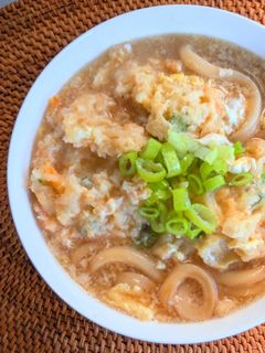 かき揚げ卵うどん-レシピのメイン写真