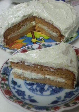 つぶつぶ枝豆♪ずんだクリームきなこケーキ-レシピのメイン写真