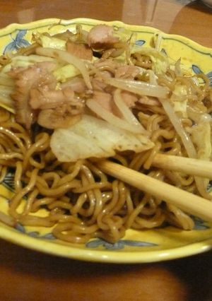 レンジで簡単！低カロ焼きそば♪-レシピのメイン写真
