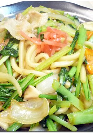 ♪ 小松菜 ♪ 焼うどん-レシピのメイン写真