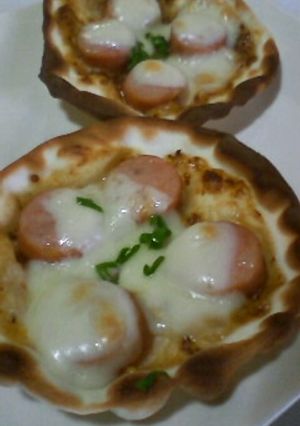 ５分！粒マスタＢＢＱソーセージピザ-レシピのメイン写真