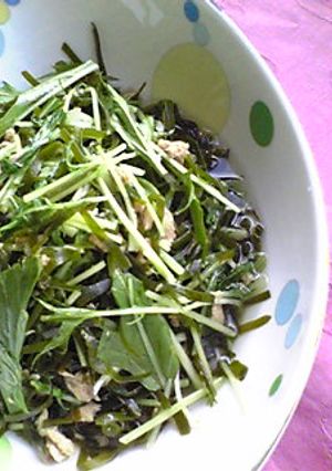 ♥♡すき昆布と水菜とツナのサラダ♡♥-レシピのメイン写真