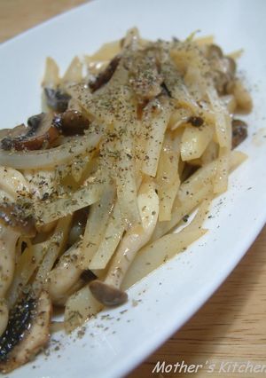 じゃがいもとキノコの味噌バター風味炒め-レシピのメイン写真