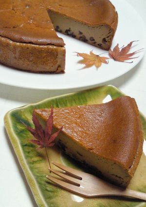 ＊黒糖あずきの和風ベイクドチーズケーキ＊-レシピのメイン写真