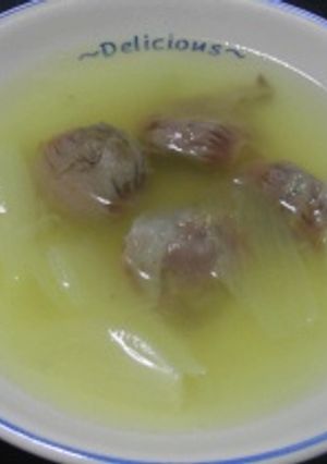 砂ずりと玉ねぎのスープ-レシピのメイン写真