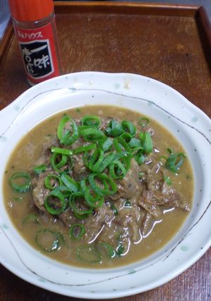 土手焼き(牛すじ肉の味噌󠄀煮込み)-レシピのメイン写真