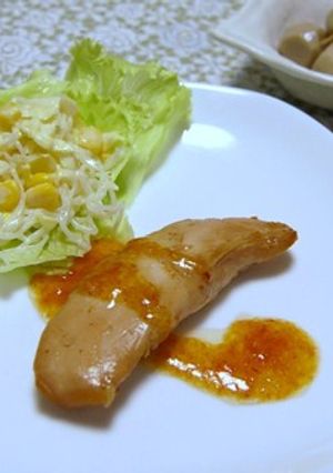 簡単グリルチキンの柿ソース-レシピのメイン写真