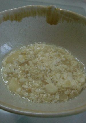 離乳食中期　豆とりみんこんのとろろん☆-レシピのメイン写真