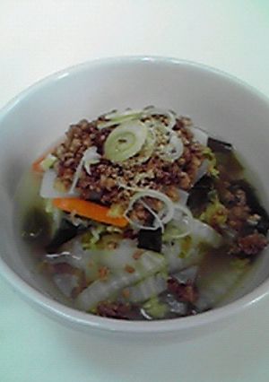 ボリューム満点ヘルシー簡単♪肉みそクッパ-レシピのメイン写真