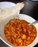 カップ麺カレー味を逆にカレーに