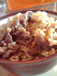 牛肉ゴボウ椎茸の炊き込みご飯-レシピのメイン写真