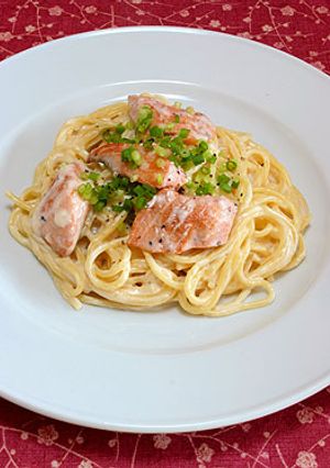 鮭と万能ねぎのクリームパスタ-レシピのメイン写真