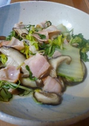 ベーコンと水菜のうま煮-レシピのメイン写真