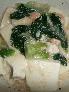 豆腐とチンゲンサイの明太子あんかけ-レシピのメイン写真