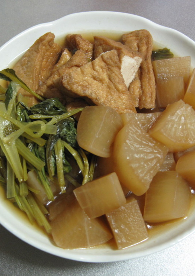 大根と厚揚げと菜っ葉の煮物-レシピのメイン写真