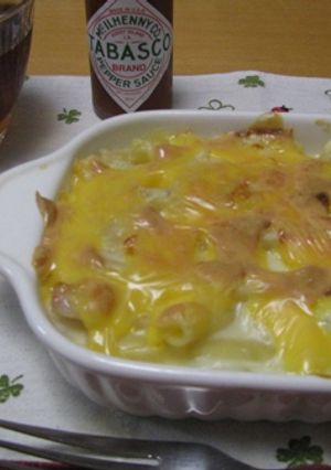 冬に最高♪　白菜とベーコンのグラタン　-レシピのメイン写真