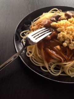 カレースパの茹で玉子のせ-レシピのメイン写真
