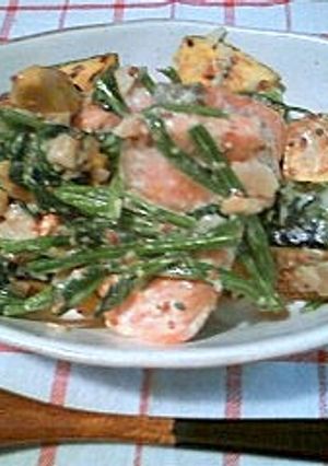 かぼちゃと鮭のホットサラダ風☆-レシピのメイン写真