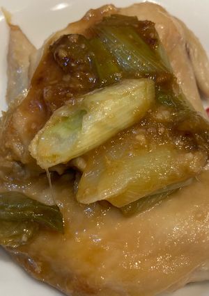 鶏手羽先と長ネギの煮物-レシピのメイン写真