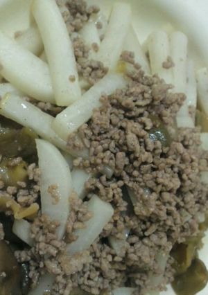 ひき肉と大根のザーサイ炒め-レシピのメイン写真