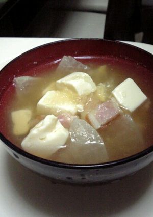 大根とお豆腐のコンソメ雪見スープ-レシピのメイン写真