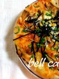 照り焼きチキンときのこの和風もっちりピザ-レシピのメイン写真