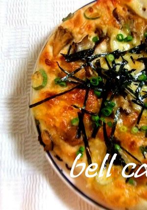 照り焼きチキンときのこの和風もっちりピザ-レシピのメイン写真