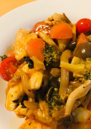 鶏むね肉と野菜のケチャップ炒め-レシピのメイン写真