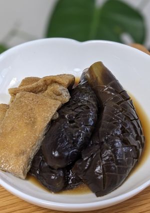 レンジで簡単 なすと油揚げの煮物-レシピのメイン写真
