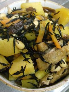 さついまいも、大豆、ひじきの煮もの-レシピのメイン写真
