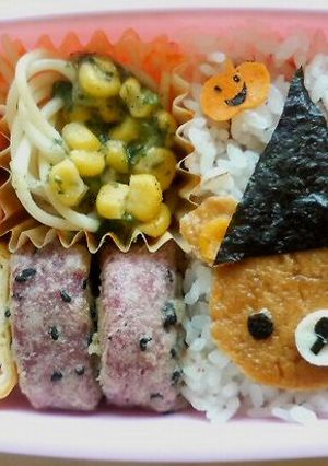 ハロウィン風リラックマ弁当-レシピのメイン写真