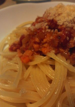 ひき肉ゼロのミートソース風パスタ-レシピのメイン写真