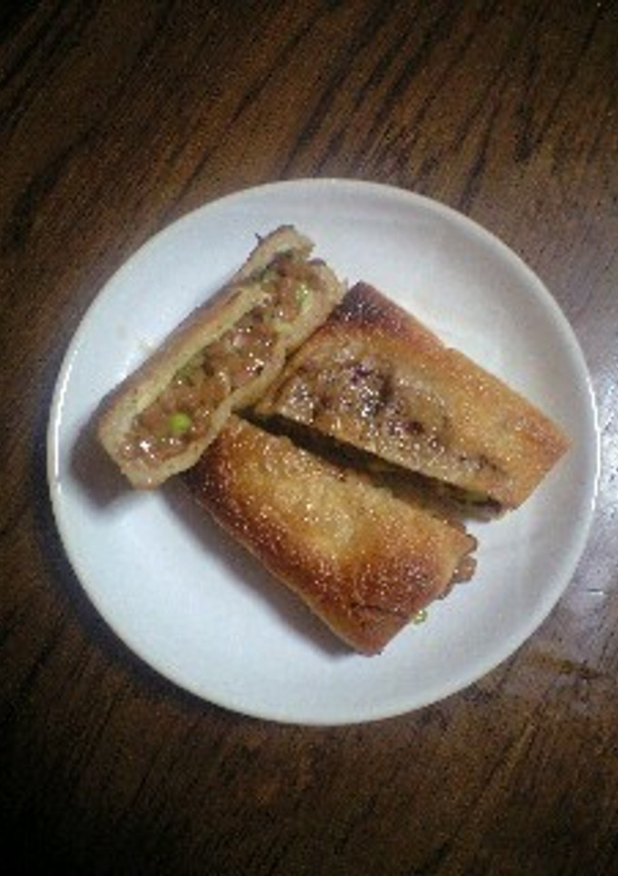 簡単！油揚げと納豆焼き-レシピのメイン写真