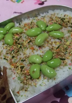 ふりかけご飯に豆の花-レシピのメイン写真