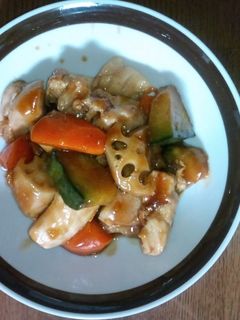 レンコンと鶏肉の炒め物-レシピのメイン写真