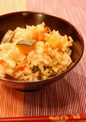 ホクホク甘い！雑穀米入りカボチャご飯-レシピのメイン写真