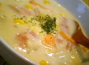 白菜とクリームコーンのシチュー-レシピのメイン写真