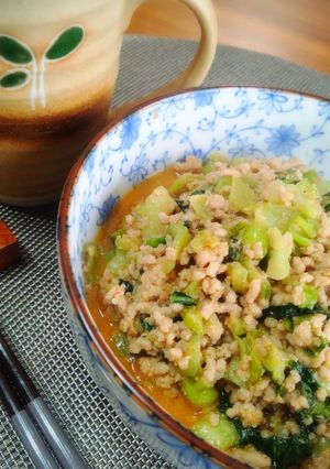 ＊青梗菜のごまたっぷり坦々風ひき肉炒め＊-レシピのメイン写真