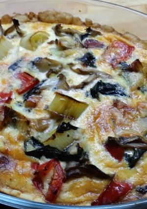 長ネギと舞茸の簡単＆ごちそうキッシュ♪-レシピのメイン写真